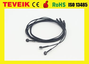 Flexible soft EEG electrode cable with silver chloride plated copper ,emg electrodes