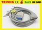 BJ-901D Nihon kohden 10 leads EKG/ECG cable DB 15pin with DIN 3.0, snaps or clips