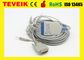 BJ-901D Nihon kohden 10 leads EKG/ECG cable DB 15pin with DIN 3.0, snaps or clips
