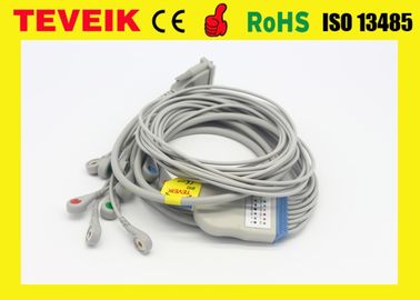 Schiller 10 Lead EKG Cable , 10/12 Lead EKG / ECG Cable Snap IEC TPU Material