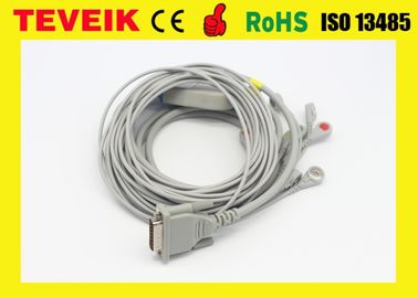 Schiller 10 Lead EKG Cable , 10/12 Lead EKG / ECG Cable Snap IEC TPU Material