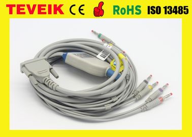 10 Lead Banana 4mm Schiller Ecg Holter Ekg Cable With Protection Resistor