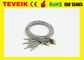 EEG cable with DIN1.5 socket , 1m,Gold plated copper electrode eeg cup electrodes