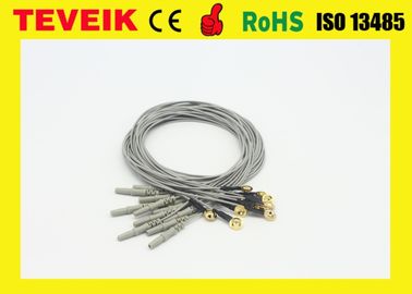 EEG cable with DIN1.5 socket , 1m,Gold plated copper electrode eeg cup electrodes