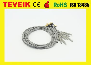 EEG cable with DIN1.5 socket , 1m,Gold plated copper electrode eeg cup electrodes