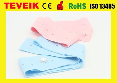 M2208 Disposable Latex Free CTG Belt For Fetal Monitor, Light Blue and Pink Color Fetal Transducer Belt