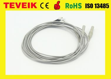 Pure Silver Electrode EEG Cable Medical Accessories With DIN1.5 Socket Cup