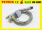 Reusable Medical Mindray Round 6 pin 5 leadwire TPU ECG Cable Comptible With PM9000 Patient Monitor