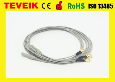 Medical Factory of Neurofeedback EEG Cup Electrode Cable with Gold Plated Copper, TPU Material