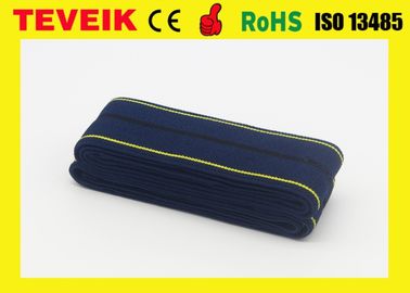 Dark Blue 4cm X 1.2m M1562B CTG Belt , Fetal Monitor Belt With Self - Adhesive Buckle