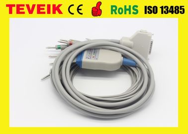 Teveik Factory Price Fukuda Denshi 10 leadwire DB 15pin ECG/EKG Cable For Cardimax FX-2111