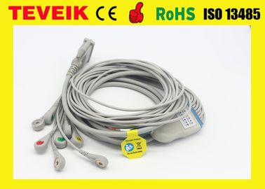 Medical Factory Price of 10 Leadwire Schiller DB 15pin ECG Cable For EKG Machine, Snap AHA without resistor