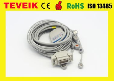 Medical Factory Siemens Cardiostat 10 leadwires DB 15Pin ECG EKG Cable With Snap