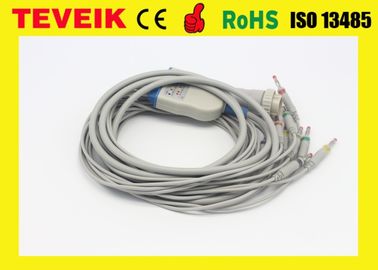 Teveik Factory Price of 10 Leads Kenz 103,106 ECG EKG Cable, Banana 4.0 IEC 4.7K Resistor