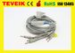 Medical Teveik Factory Price Nihon Kohden BJ-901D 10 Leadwires DB 15pin ECG/ EKG Cable, Banana 4.0