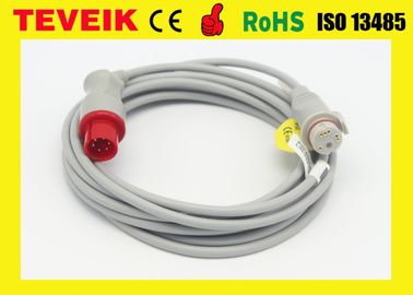 Factory Price of Mindray PM7000 Medical Invasive Blood Pressure IBP Cable, Round 6pin to BD adapter