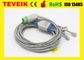 Fukuda Denshi DS-7100 /7200 5 Leads ECG Cable , Round 12pin  ECG  Lead Wires  With Snap