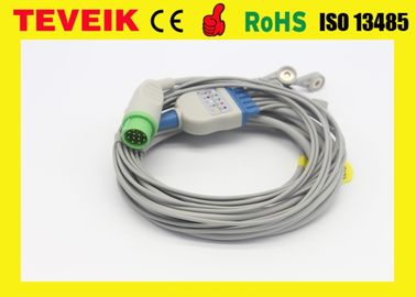 Compatible TM910 Schiller 5 Leads  ECG Cable With  Round 12 Pin  For Medical Accessory