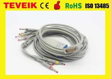 Compatible HP M1770A 10 lead ECG/EKG cable and leadwires with Banana4.0 IEC standard