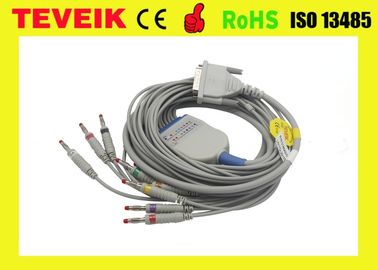 Medical device schiller EKG Cable with Banana 4.0 IEC 10K resistor, 10 lead ecg cable