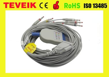 Medical device schiller EKG Cable with Banana 4.0 IEC 10K resistor, 10 lead ecg cable