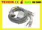 Medical device schiller EKG Cable with Banana 4.0 IEC 10K resistor, 10 lead ecg cable