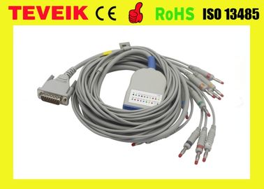 Medical device schiller EKG Cable with Banana 4.0 IEC 10K resistor, 10 lead ecg cable