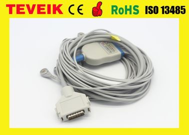 DB 15Pin Fukuda Denshi 10 lead EKG/ECG Cable With Snap IEC Supply from Factory