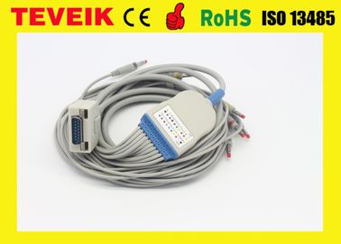 Fukuda KP-500 EKG Cable, KP-500D ECG Cable and Leadwires with Banana 4.0 IEC Standard