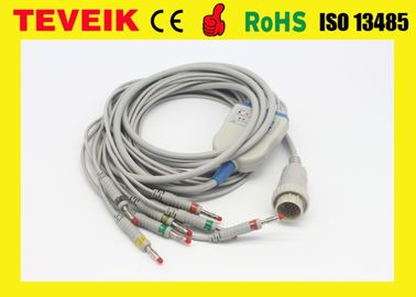 Kenz 10 lead EKG Cable, 103/106 ecg patient cable and leadwires Round 16pin without resistor