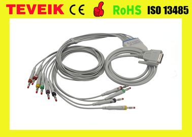 MS1-106902 EDAN one piece 10 lead EKG/ECG cable with Banana 4.0 IEC 10K resistor