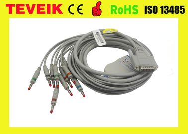 MS1-106902 EDAN one piece 10 lead EKG/ECG cable with Banana 4.0 IEC 10K resistor