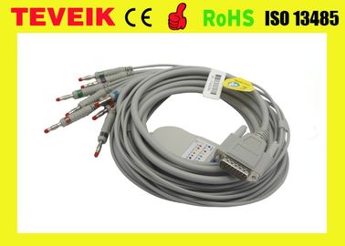 MS1-106902 EDAN one piece 10 lead EKG/ECG cable with Banana 4.0 IEC 10K resistor