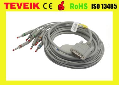 MS1-106902 EDAN one piece 10 lead EKG/ECG cable with Banana 4.0 IEC 10K resistor