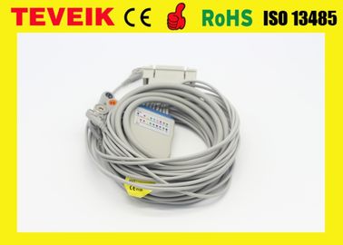 Medical use 10 lead ekg cable ,snap ecg cable, compatible Siemens / Hellige ekg cable