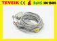 Medical use 10 lead ekg cable ,snap ecg cable, compatible Siemens / Hellige ekg cable