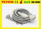 Medical use 10 lead ekg cable ,snap ecg cable, compatible Siemens / Hellige ekg cable