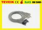 Medical eeg cup cable eeg electrodes, DIN1.5 eeg cable with silver chloride plated silver