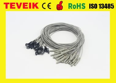 Medical eeg cup cable eeg electrodes, DIN1.5 eeg cable with silver chloride plated silver