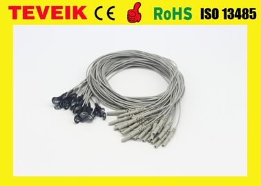 Medical eeg cup cable eeg electrodes, DIN1.5 eeg cable with silver chloride plated silver