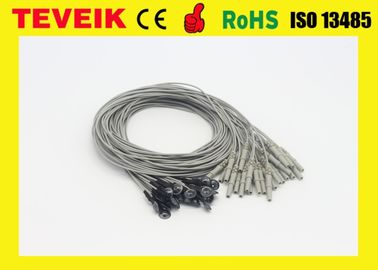 Medical eeg cup cable eeg electrodes, DIN1.5 eeg cable with silver chloride plated silver