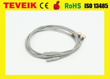 Medical electrode eeg cable Din 1.5 eeg hat cable with nickel plated copper