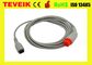 HP IBP transducer adapter cable, Invasive blood pressure cable with round 12pin to abbott adapter
