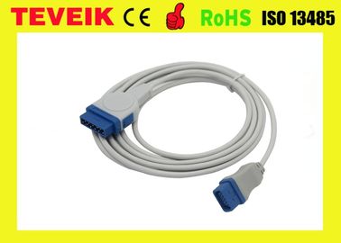 SpO2 Extension Adapter cable, 11pin to TS 9pin female Compatible with GE ohmeda TS9pin sensor