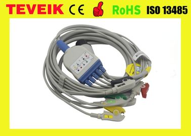 Round 6pin 5 Leads ECG Cable For Mindray/BCI/CSI/Goldway/Nell-cor/Nihon/Kohden/Burdick