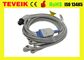 5 leads ECG cable with snap ,AHA,round 6pin for Mindray patient monitor, Medical ECG cable
