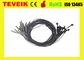 Black Color EEG cable,DIN1.5 socket,1m,silver chloride plated silver