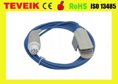 Teveik Factory Price Reusable Datex OXY-F4-N Adult Finger Clip Pulse SpO2 Sensor, Round 10 Pin