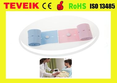 M2208 Disposable Latex Free CTG Belt For Fetal Monitor, Light Blue and Pink Color Fetal Transducer Belt