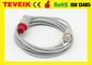 Mindray/Goldway ibp cables, invasive blood pressure cable ,round 6pin to BD adapter